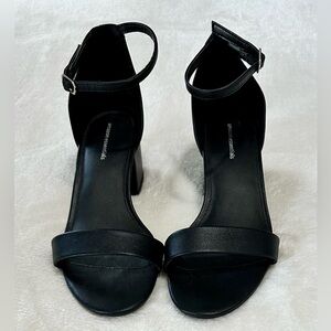 Amazon Black Block Heels Wide Width